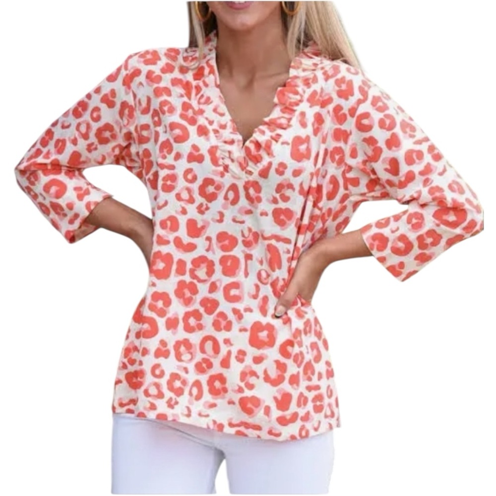 Michelle‎ McDowell Blouse Reid Animal Print - Women's Small Cheetah Leopard